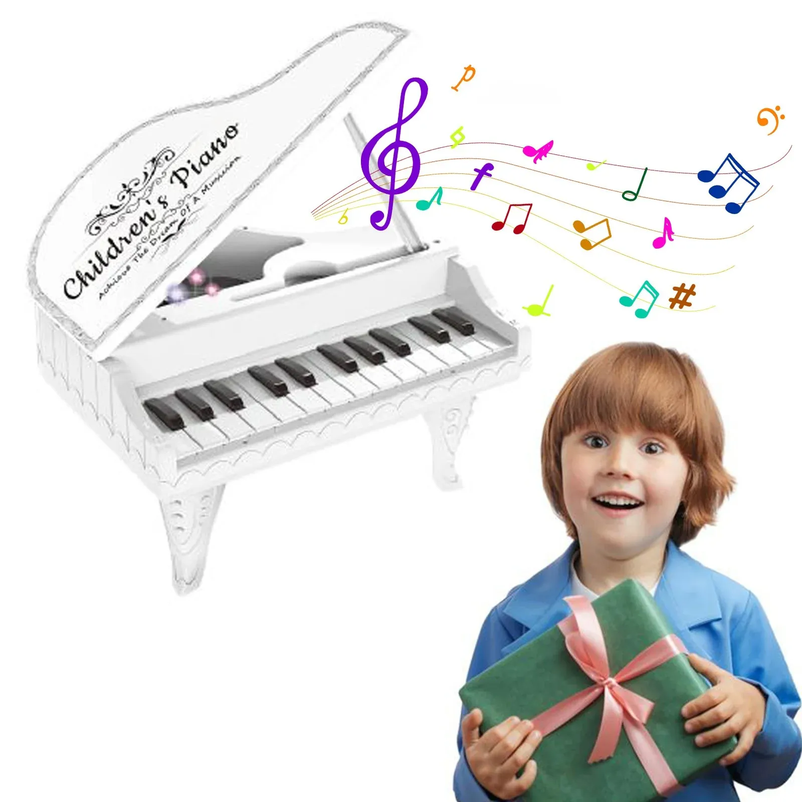 Miniature 24-Key Grand Piano Toy for Children - Image 3