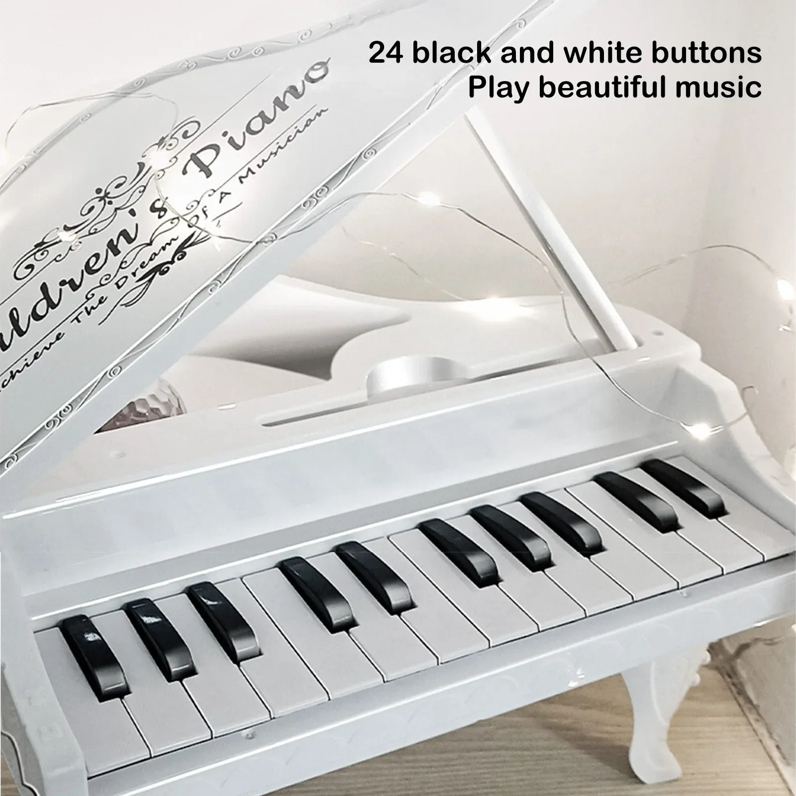 Miniature 24-Key Grand Piano Toy for Children